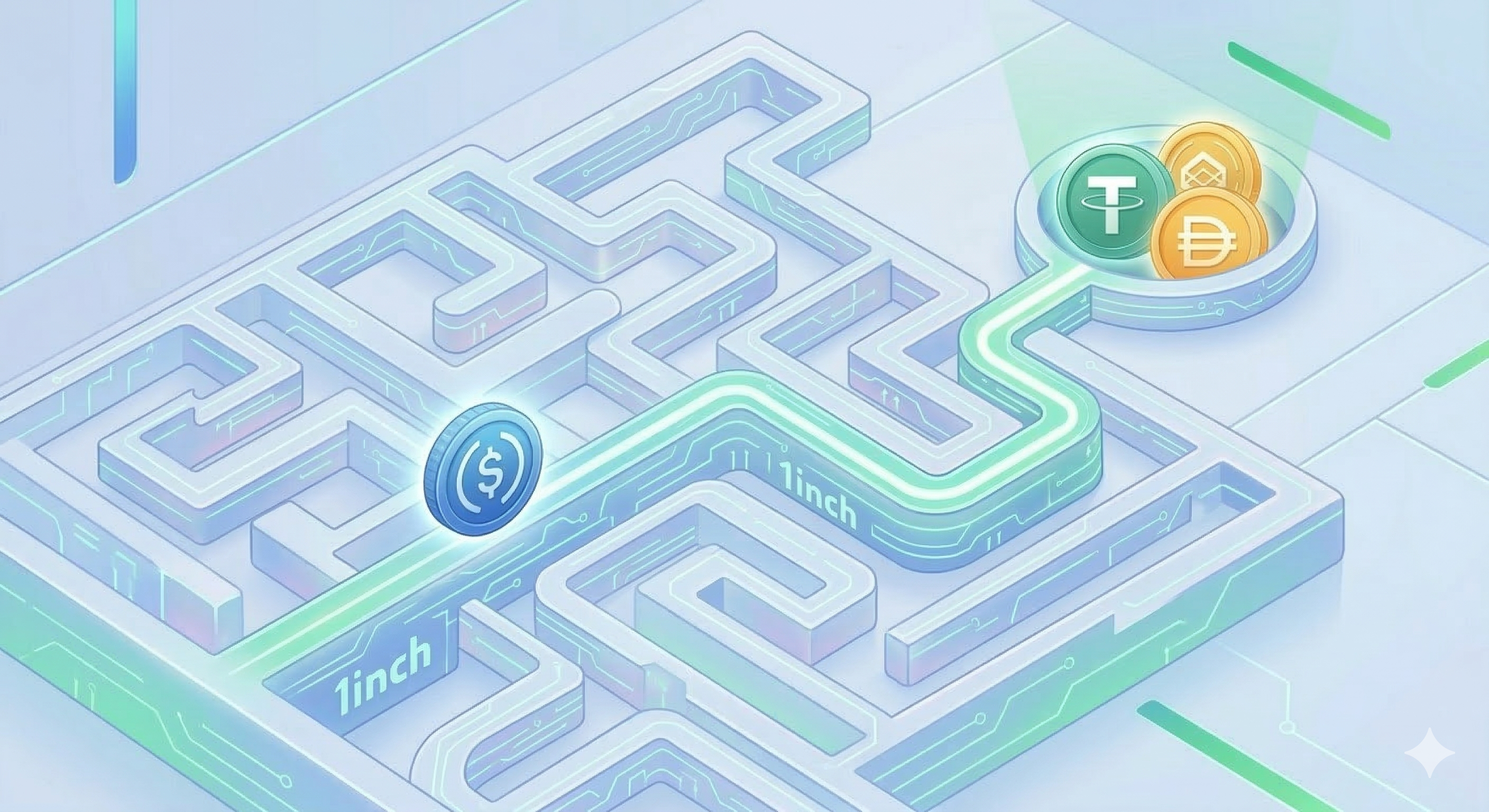 JPYC → USDT（DAI）：Uniswap / 1inch